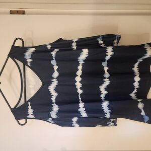 Tie-Dye Women's Cold Shoulder Top